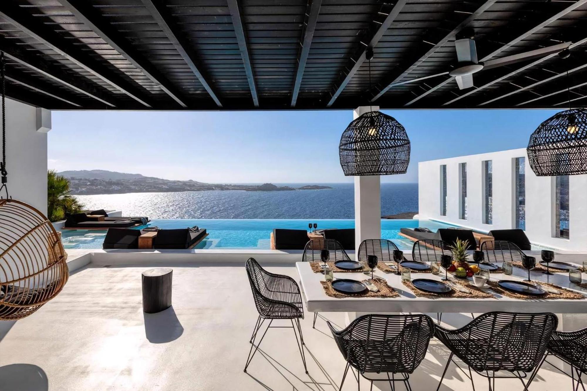 Phenomenal Mykonos Villa 6 Bedrooms Villa Paradise View Panoramic Sea Views Private Infinity Pool Psarou Beach Psarou (Mykonos)